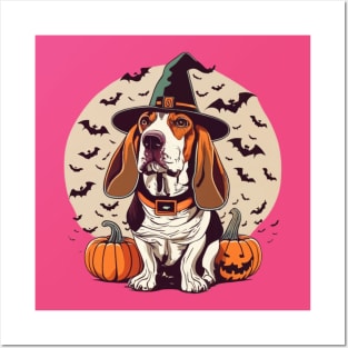 Basset Hound Pumpkin Posters and Art